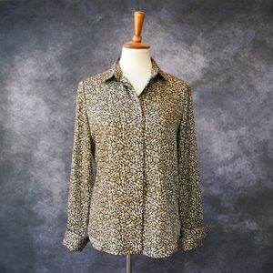Barbara Bui Paris Designer Camouflage Camo Print Blouse Shirt Top Size 38 S